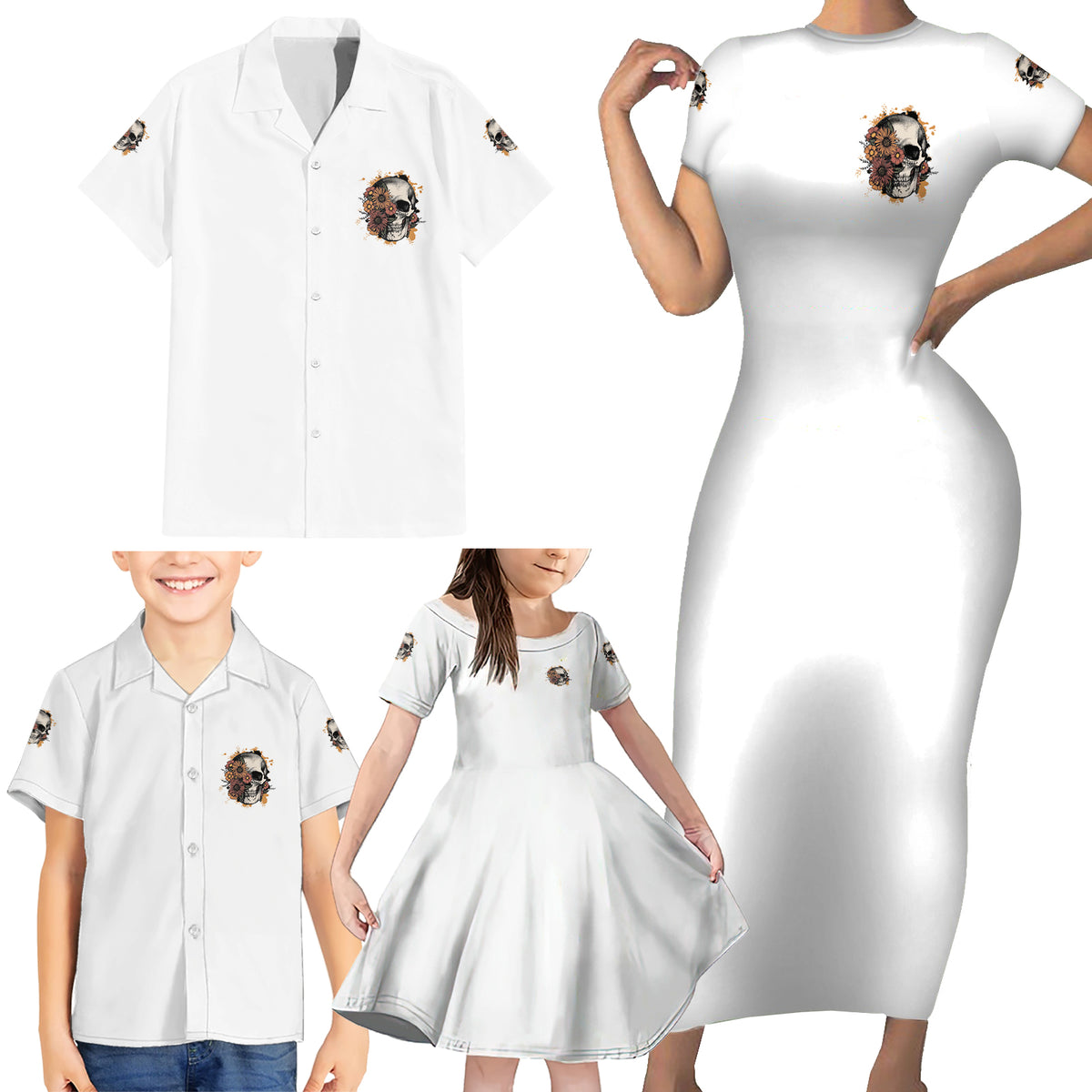 I Don't Have An Attitude Problem Family Matching Short Sleeve Bodycon Dress and Hawaiian Shirt - Wonder Print Shop