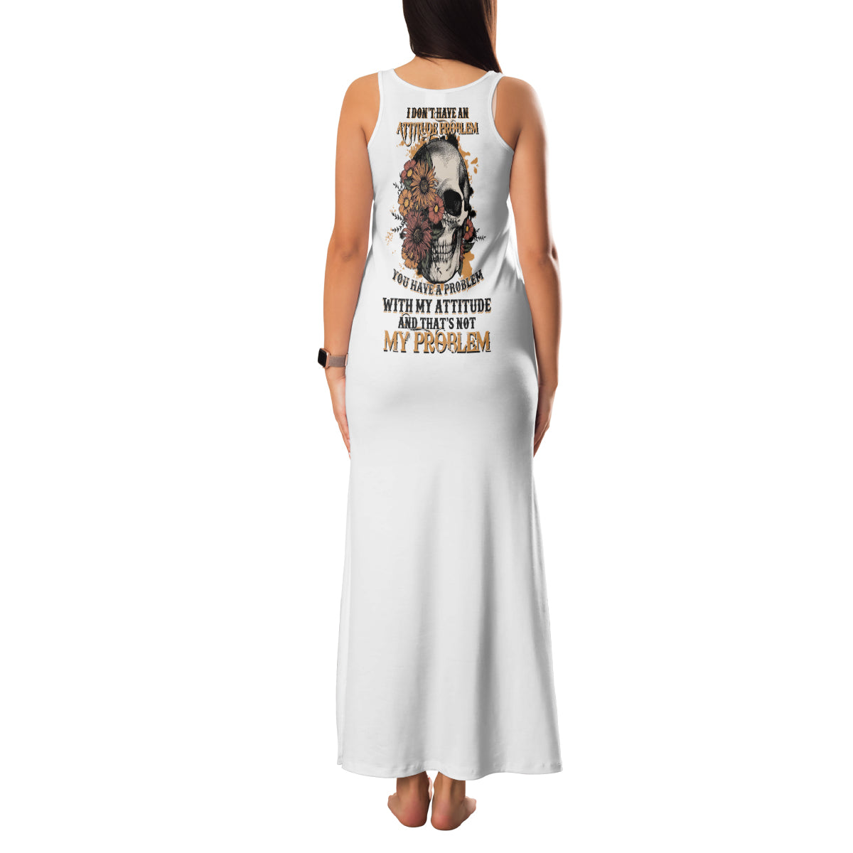 I Don't Have An Attitude Problem Family Matching Tank Maxi Dress and Hawaiian Shirt - Wonder Print Shop