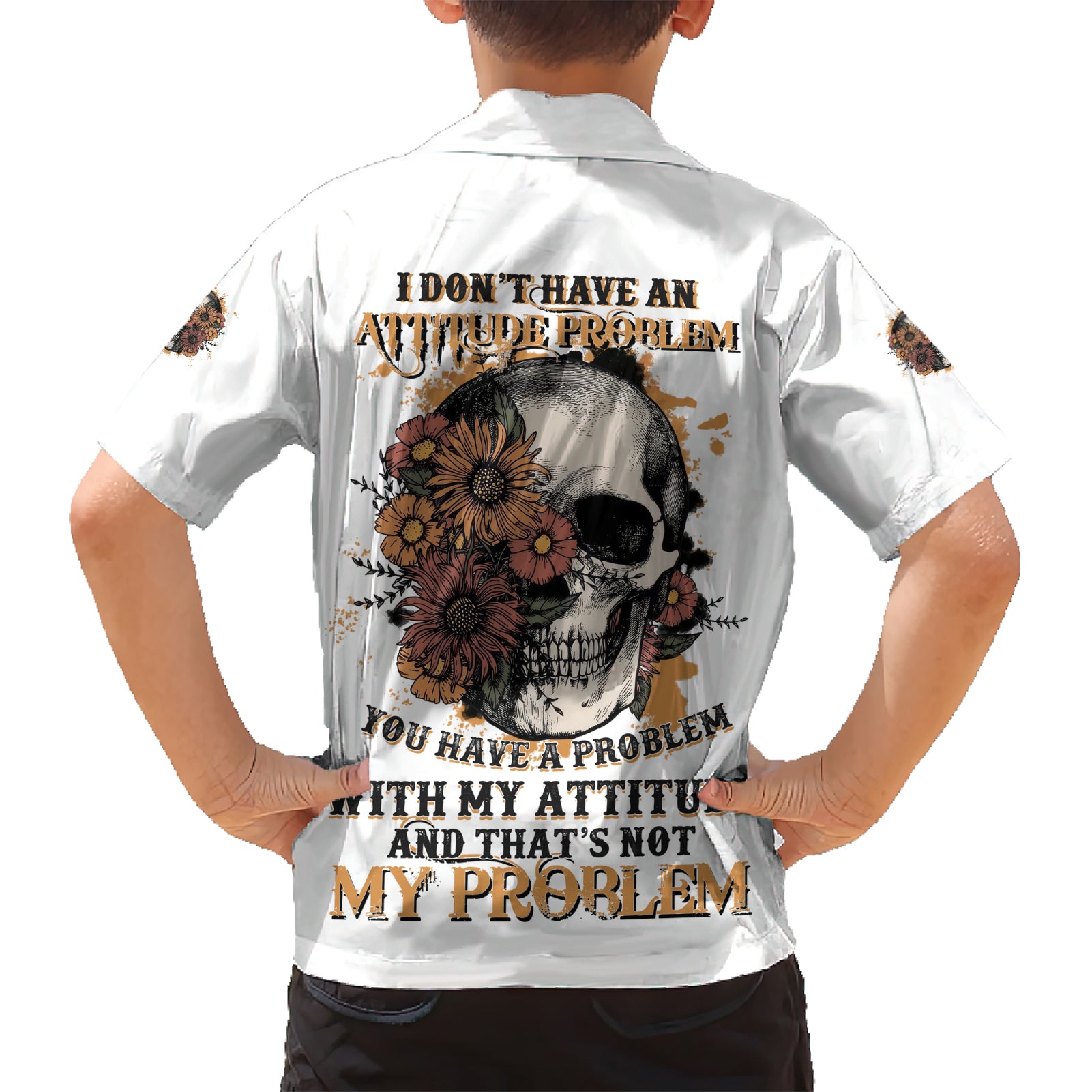 I Don't Have An Attitude Problem Kid Hawaiian Shirt - Wonder Print Shop
