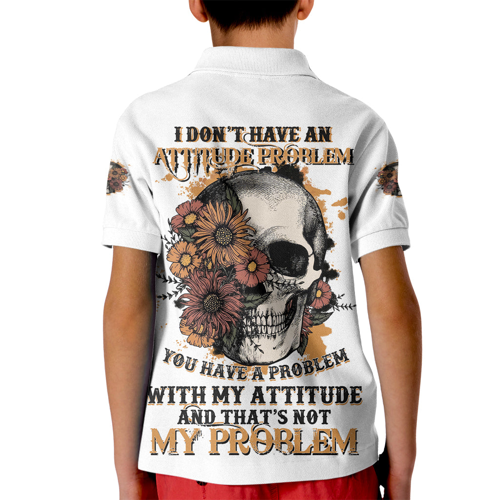 I Don't Have An Attitude Problem Kid Polo Shirt - Wonder Print Shop