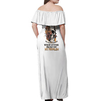 I Don't Have An Attitude Problem Off Shoulder Maxi Dress - Wonder Print Shop