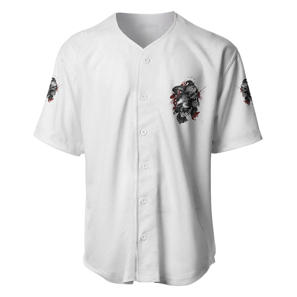 Love Me Like My Demons Do Skull Baseball Jersey - Wonder Print Shop