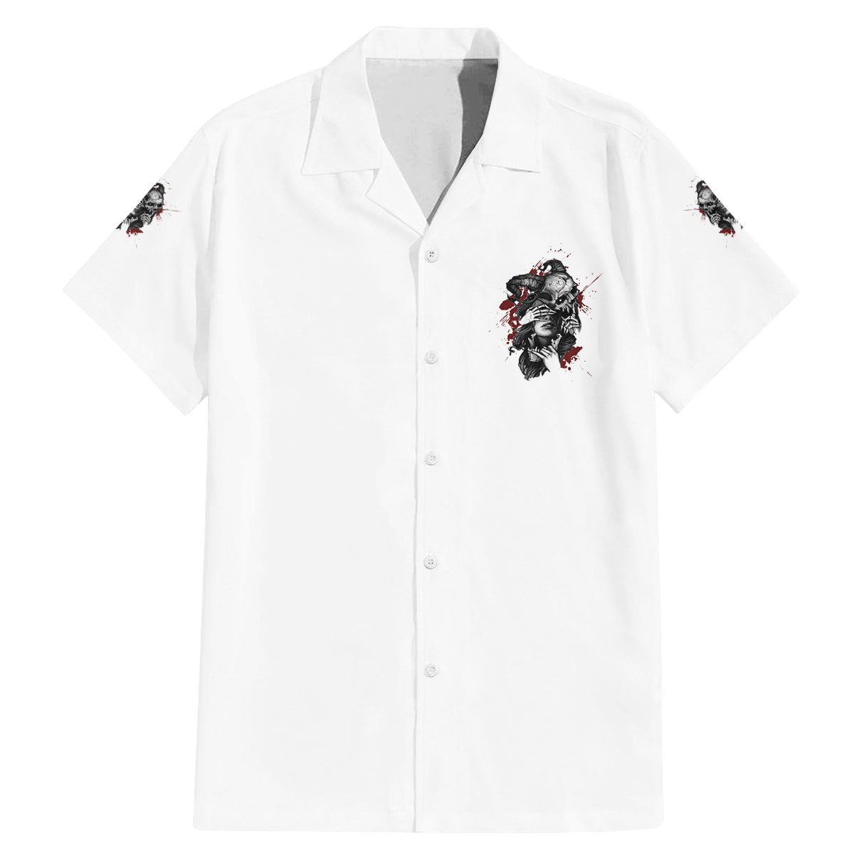 Love Me Like My Demons Do Skull Family Matching Mermaid Dress and Hawaiian Shirt - Wonder Print Shop