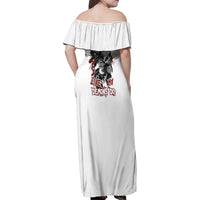 Love Me Like My Demons Do Skull Family Matching Off Shoulder Maxi Dress and Hawaiian Shirt - Wonder Print Shop