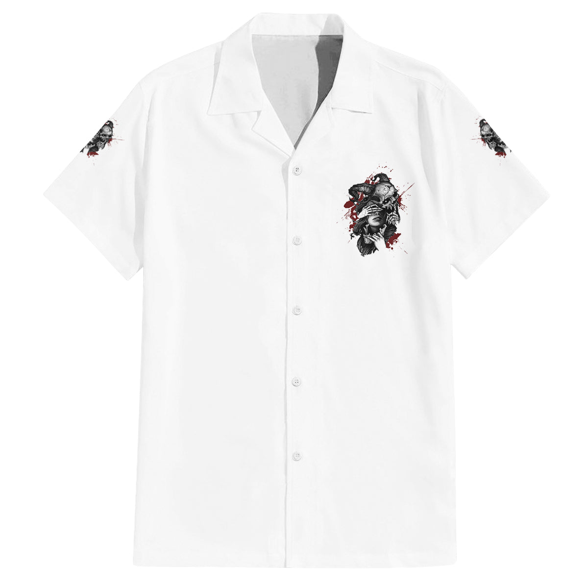 Love Me Like My Demons Do Skull Family Matching Puletasi Dress and Hawaiian Shirt - Wonder Print Shop