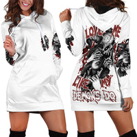 Love Me Like My Demons Do Skull Hoodie Dress - Wonder Print Shop