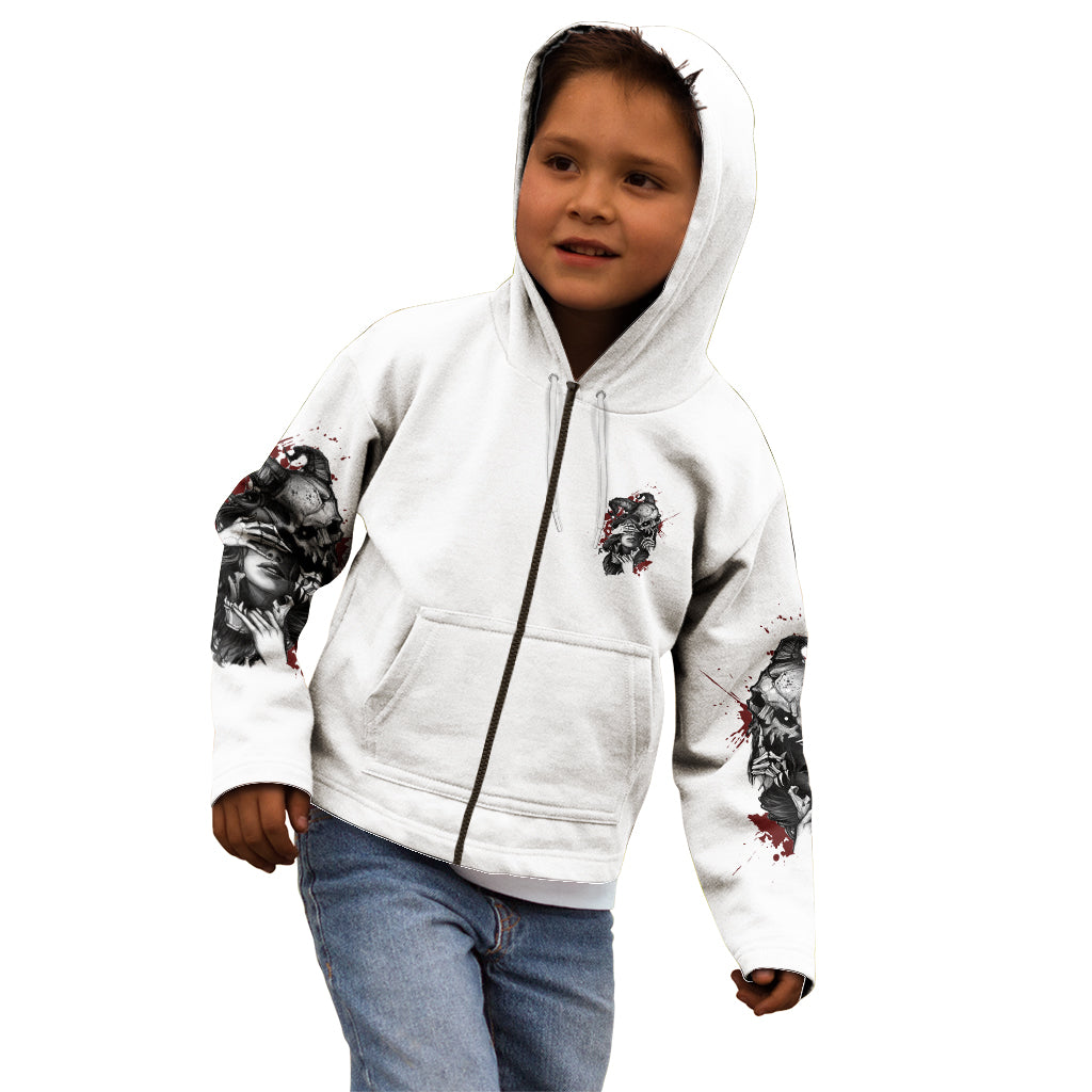 Love Me Like My Demons Do Skull Kid Hoodie - Wonder Print Shop