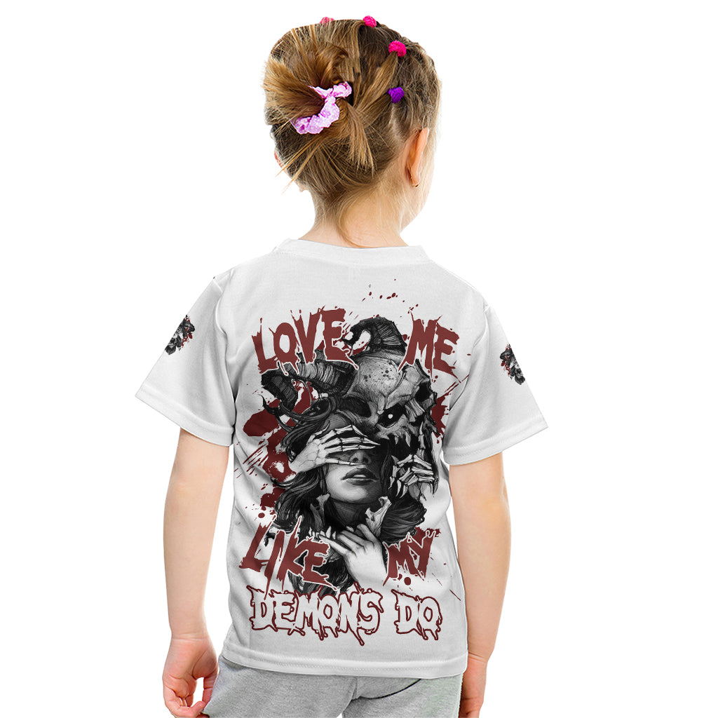 Love Me Like My Demons Do Skull Kid T Shirt - Wonder Print Shop