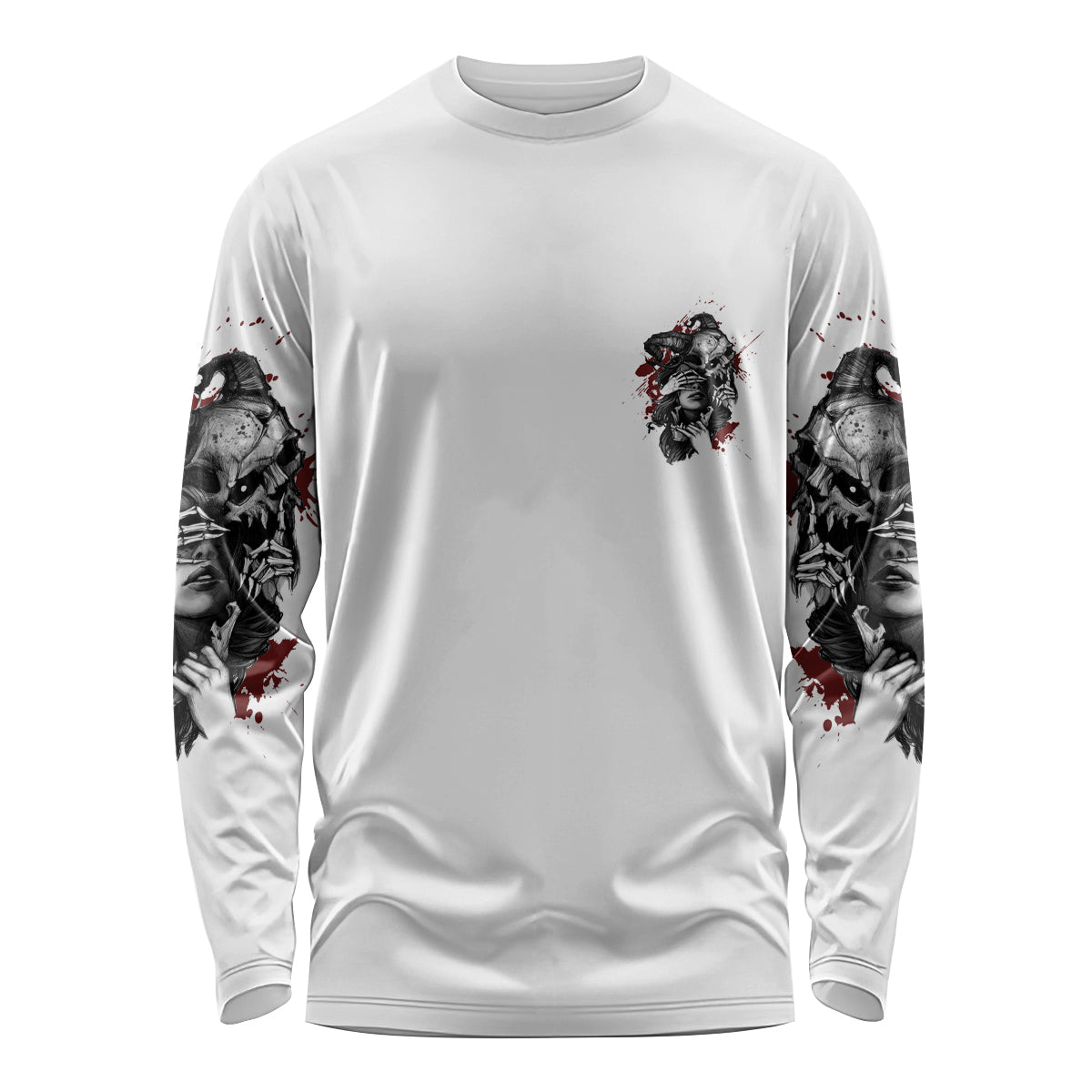Love Me Like My Demons Do Skull Long Sleeve Shirt - Wonder Print Shop