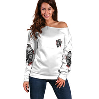 Love Me Like My Demons Do Skull Off Shoulder Sweater - Wonder Print Shop