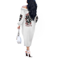 Love Me Like My Demons Do Skull Off The Shoulder Long Sleeve Dress - Wonder Print Shop