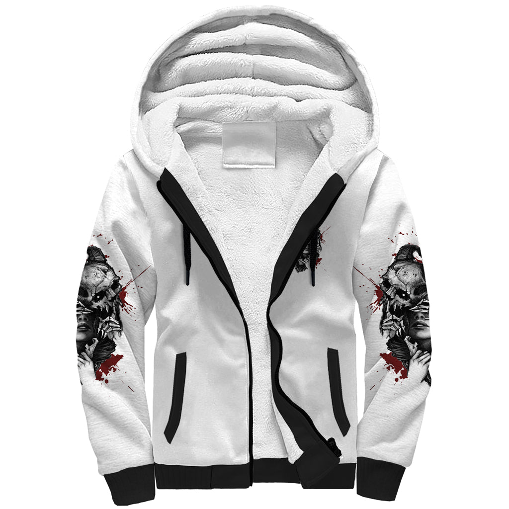 Love Me Like My Demons Do Skull Sherpa Hoodie - Wonder Print Shop