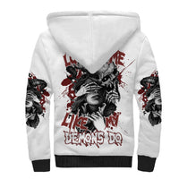 Love Me Like My Demons Do Skull Sherpa Hoodie - Wonder Print Shop