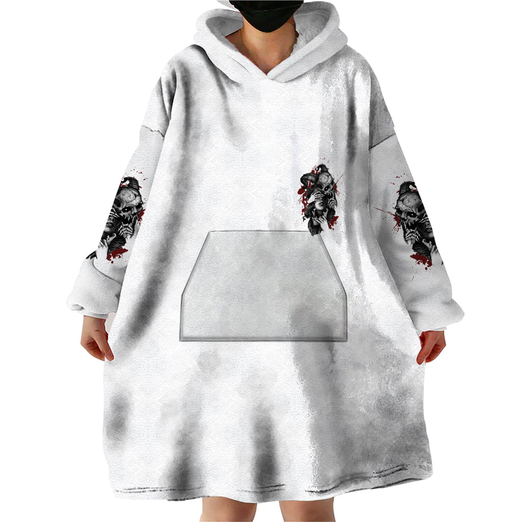 Love Me Like My Demons Do Skull Wearable Blanket Hoodie - Wonder Print Shop