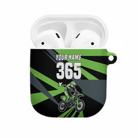 Custom Green Extreme Motocross AirPods Case Dirt Bike Rider Design - Wonder Print Shop