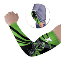 Custom Green Extreme Motocross Arm Sleeves Dirt Bike Rider Design - Wonder Print Shop