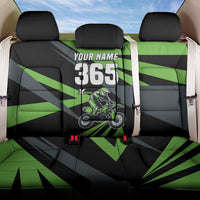Custom Green Extreme Motocross Back Car Seat Cover Dirt Bike Rider Design - Wonder Print Shop