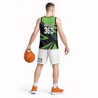 Custom Green Extreme Motocross Basketball Jersey Dirt Bike Rider Design - Wonder Print Shop
