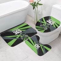 Custom Green Extreme Motocross Bathroom Set Dirt Bike Rider Design - Wonder Print Shop