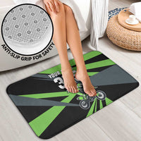Custom Green Extreme Motocross Bathroom Set Dirt Bike Rider Design - Wonder Print Shop