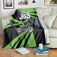 Custom Green Extreme Motocross Blanket Dirt Bike Rider Design - Wonder Print Shop
