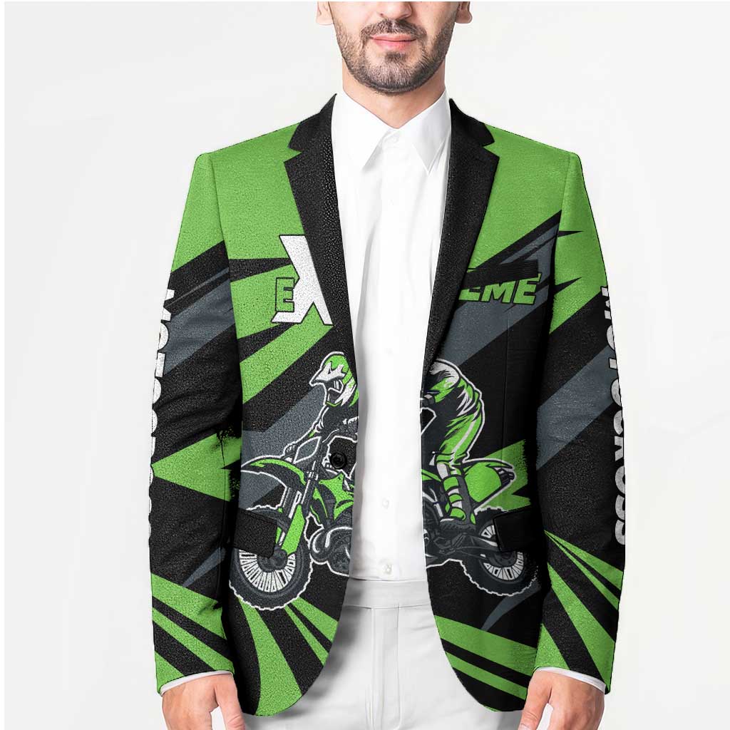Custom Green Extreme Motocross Blazer Dirt Bike Rider Design - Wonder Print Shop