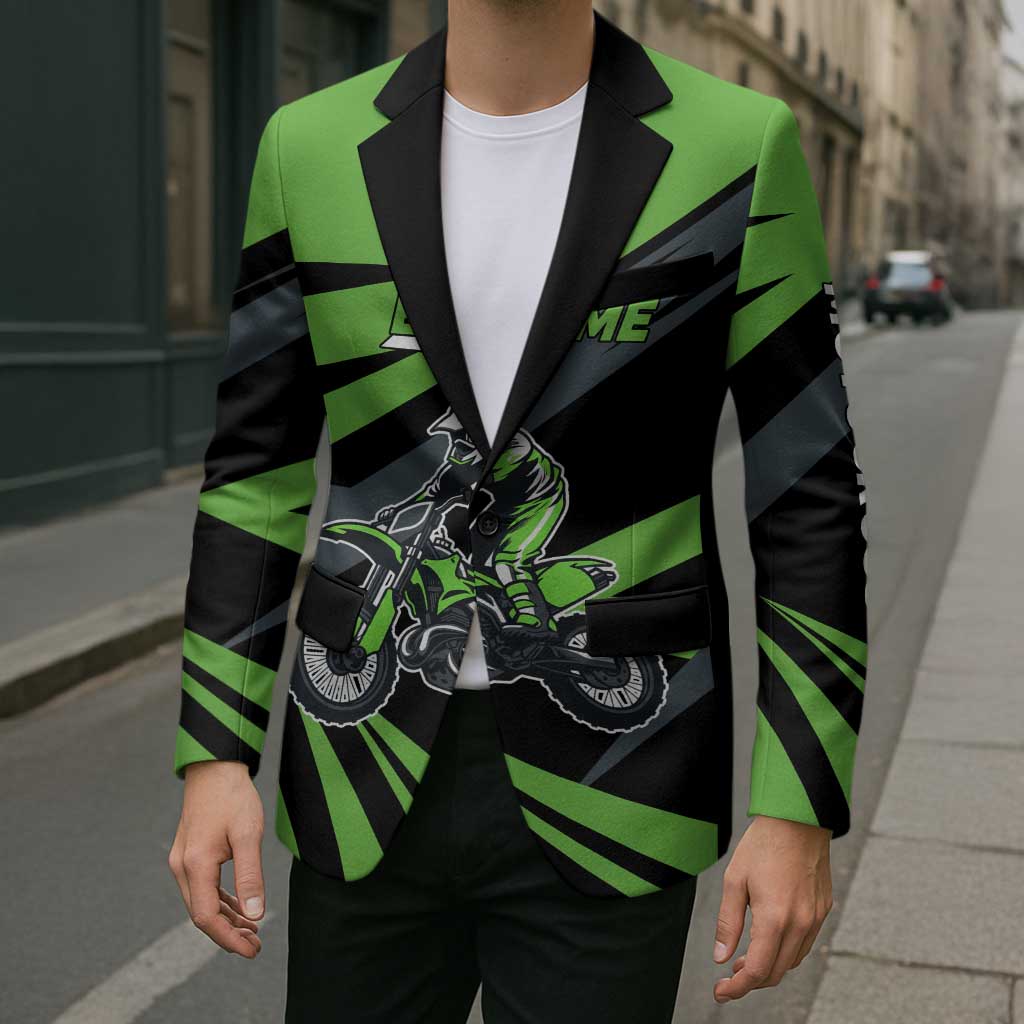 Custom Green Extreme Motocross Blazer Dirt Bike Rider Design - Wonder Print Shop