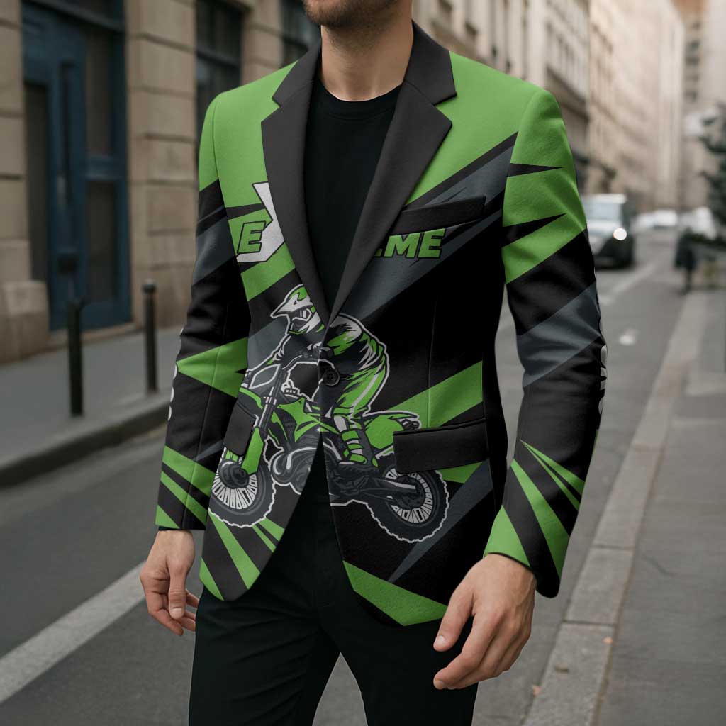 Custom Green Extreme Motocross Blazer Dirt Bike Rider Design - Wonder Print Shop