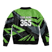 Custom Green Extreme Motocross Bomber Jacket Dirt Bike Rider Design - Wonder Print Shop