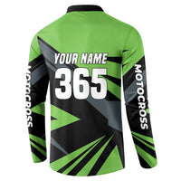 Custom Green Extreme Motocross Button Sweatshirt Dirt Bike Rider Design - Wonder Print Shop