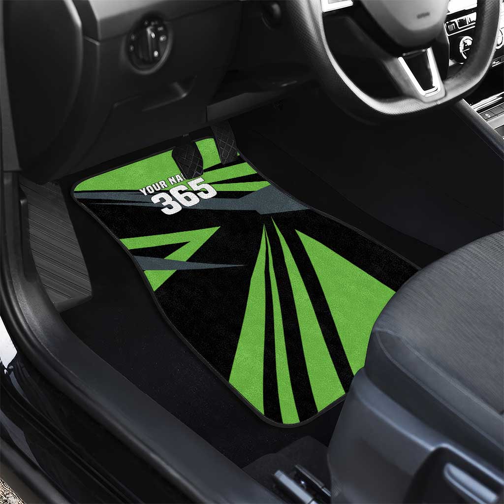Custom Green Extreme Motocross Car Mats Dirt Bike Rider Design - Wonder Print Shop