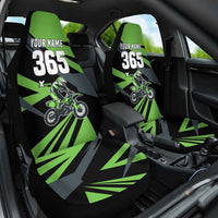 Custom Green Extreme Motocross Car Seat Cover Dirt Bike Rider Design - Wonder Print Shop