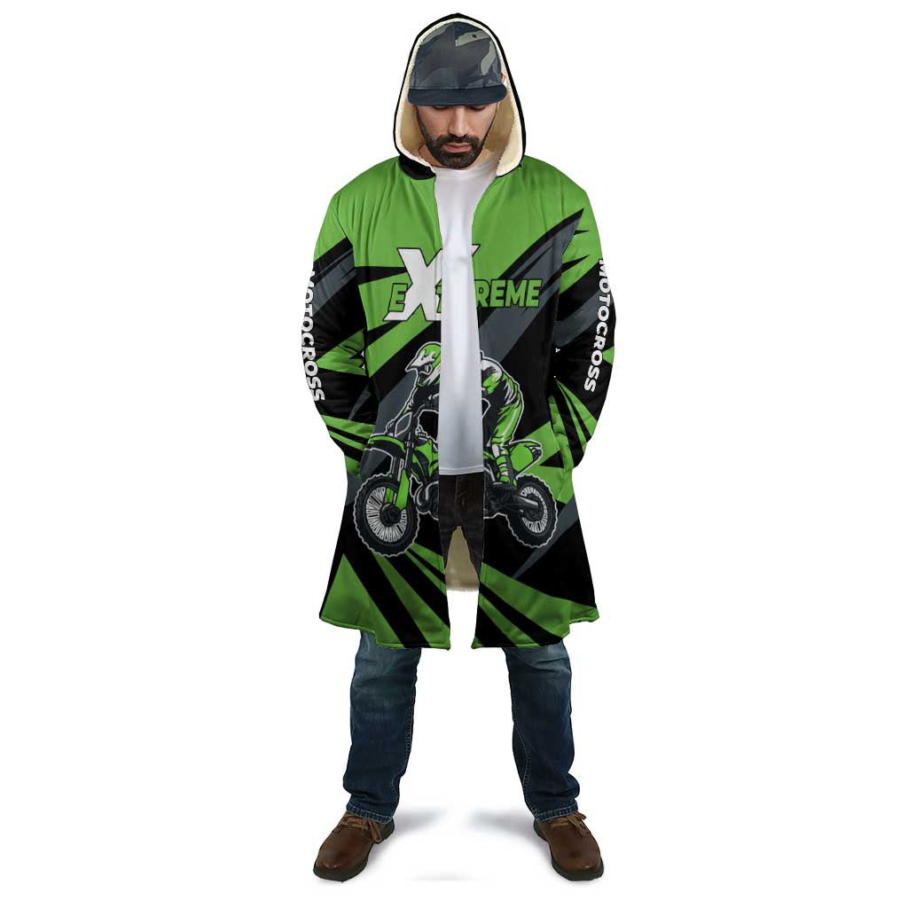 Custom Green Extreme Motocross Cloak Dirt Bike Rider Design - Wonder Print Shop