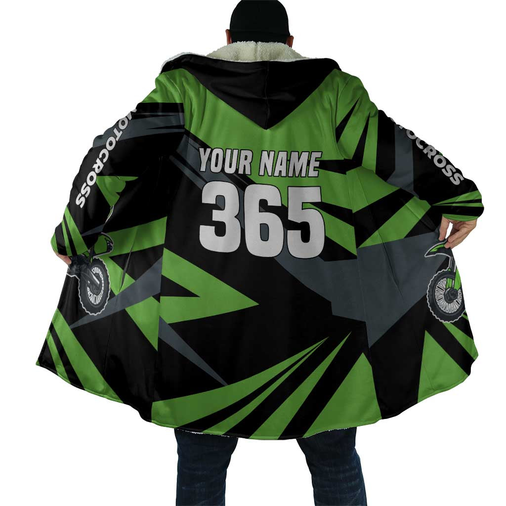 Custom Green Extreme Motocross Cloak Dirt Bike Rider Design - Wonder Print Shop
