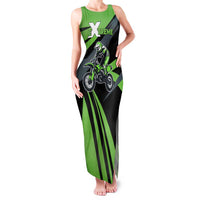 Custom Green Extreme Motocross Family Matching Tank Maxi Dress and Hawaiian Shirt Dirt Bike Rider Design - Wonder Print Shop