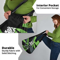 Custom Green Extreme Motocross Grocery Bag Dirt Bike Rider Design - Wonder Print Shop