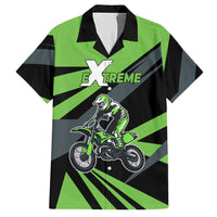 Custom Green Extreme Motocross Hawaiian Shirt Dirt Bike Rider Design - Wonder Print Shop