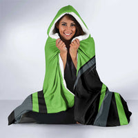 Custom Green Extreme Motocross Hooded Blanket Dirt Bike Rider Design - Wonder Print Shop