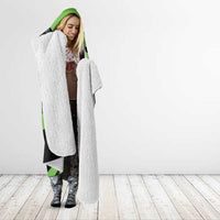 Custom Green Extreme Motocross Hooded Blanket Dirt Bike Rider Design - Wonder Print Shop