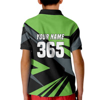 Custom Green Extreme Motocross Kid Polo Shirt Dirt Bike Rider Design - Wonder Print Shop