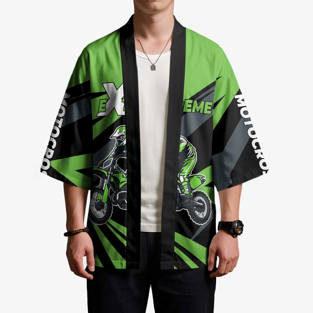 Custom Green Extreme Motocross Kimono Dirt Bike Rider Design - Wonder Print Shop