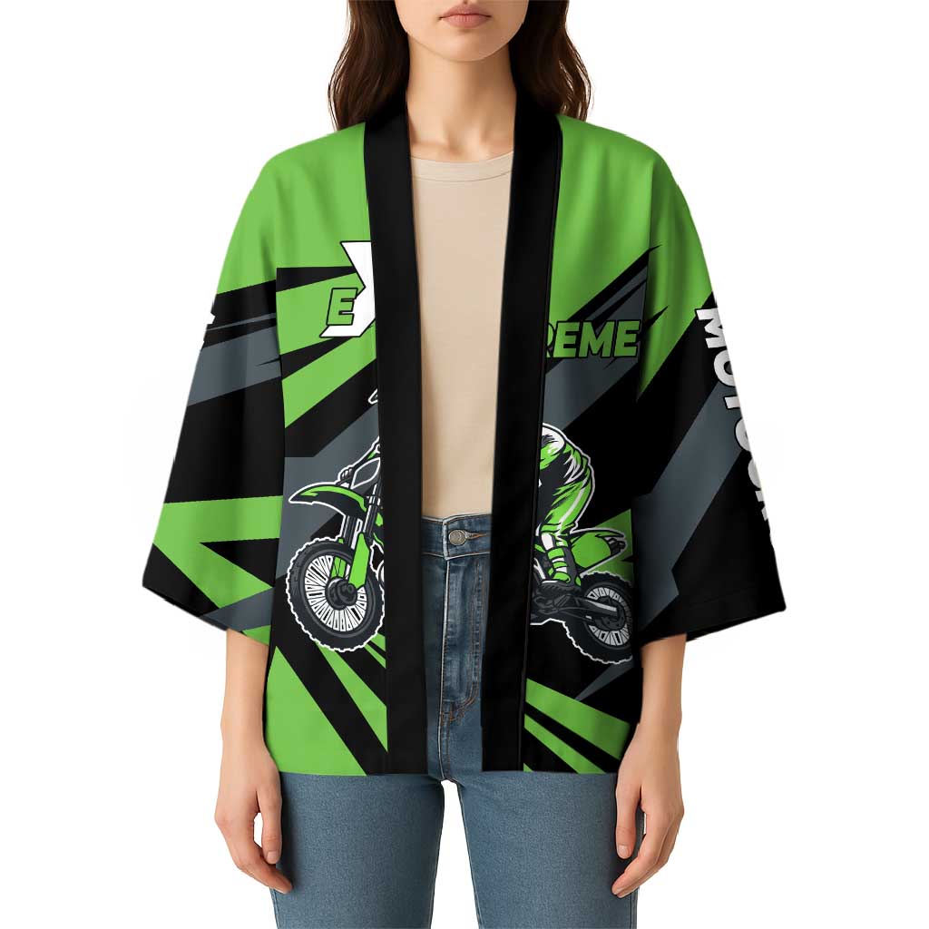 Custom Green Extreme Motocross Kimono Dirt Bike Rider Design - Wonder Print Shop