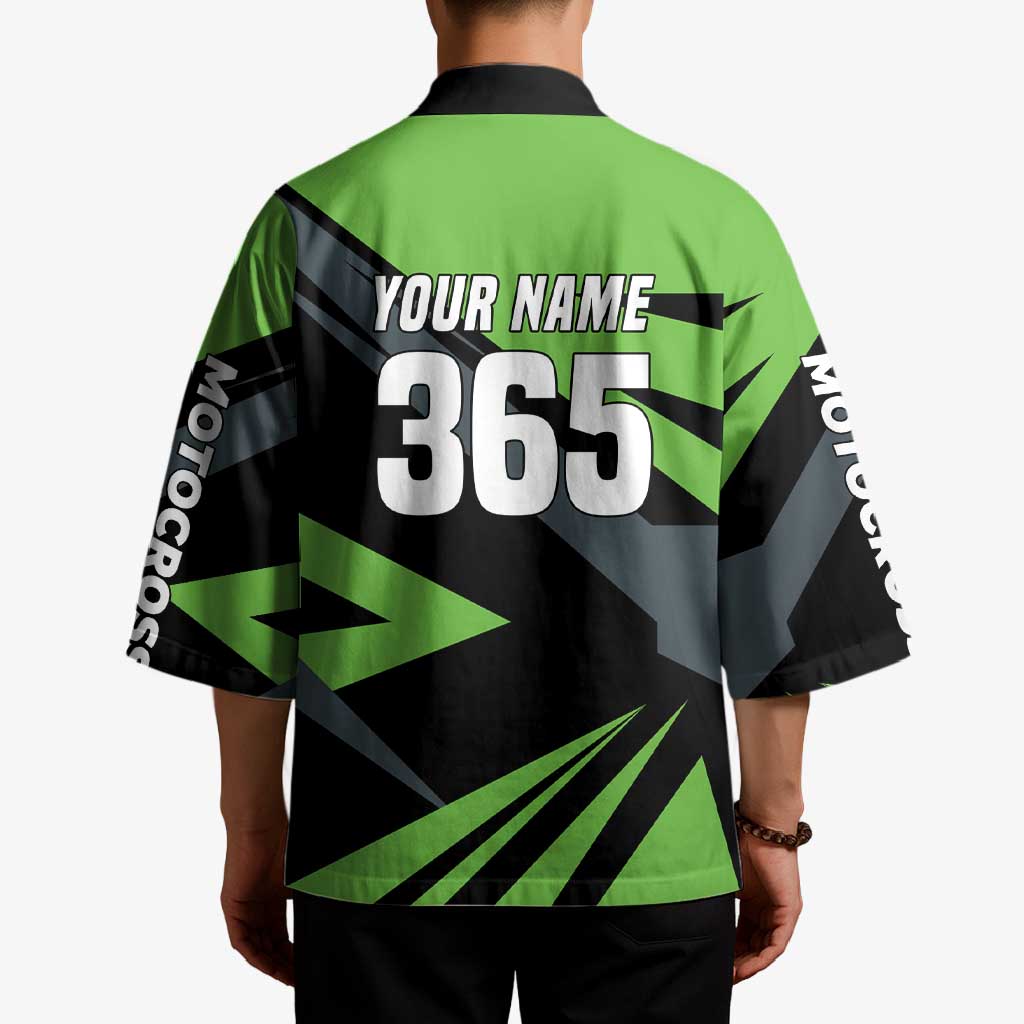 Custom Green Extreme Motocross Kimono Dirt Bike Rider Design - Wonder Print Shop