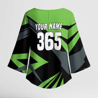 Custom Green Extreme Motocross Kimono Sleeve Blouse Dirt Bike Rider Design - Wonder Print Shop