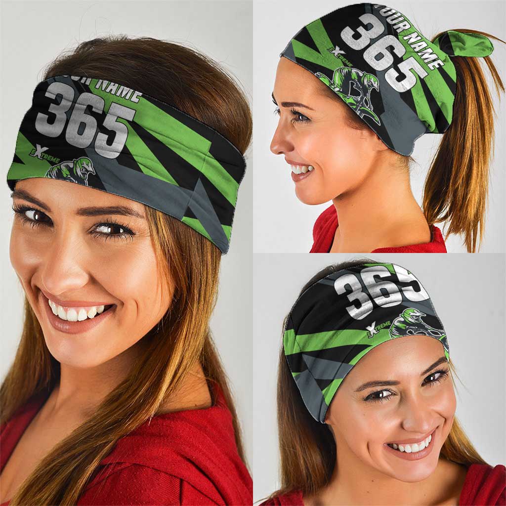 Custom Green Extreme Motocross Neck Gaiter Dirt Bike Rider Design - Wonder Print Shop