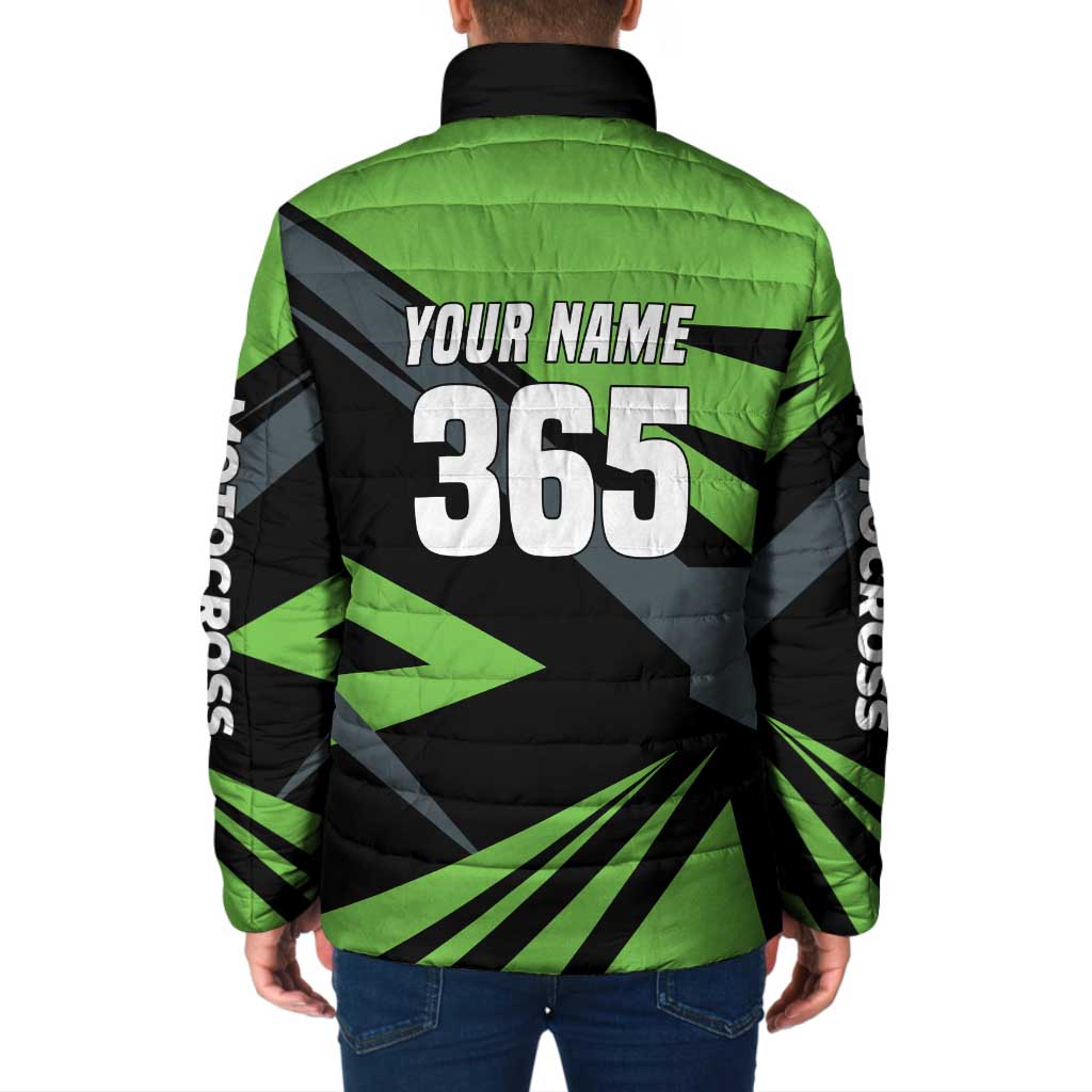 Custom Green Extreme Motocross Padded Jacket Dirt Bike Rider Design - Wonder Print Shop
