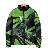 Custom Green Extreme Motocross Padded Jacket Dirt Bike Rider Design - Wonder Print Shop