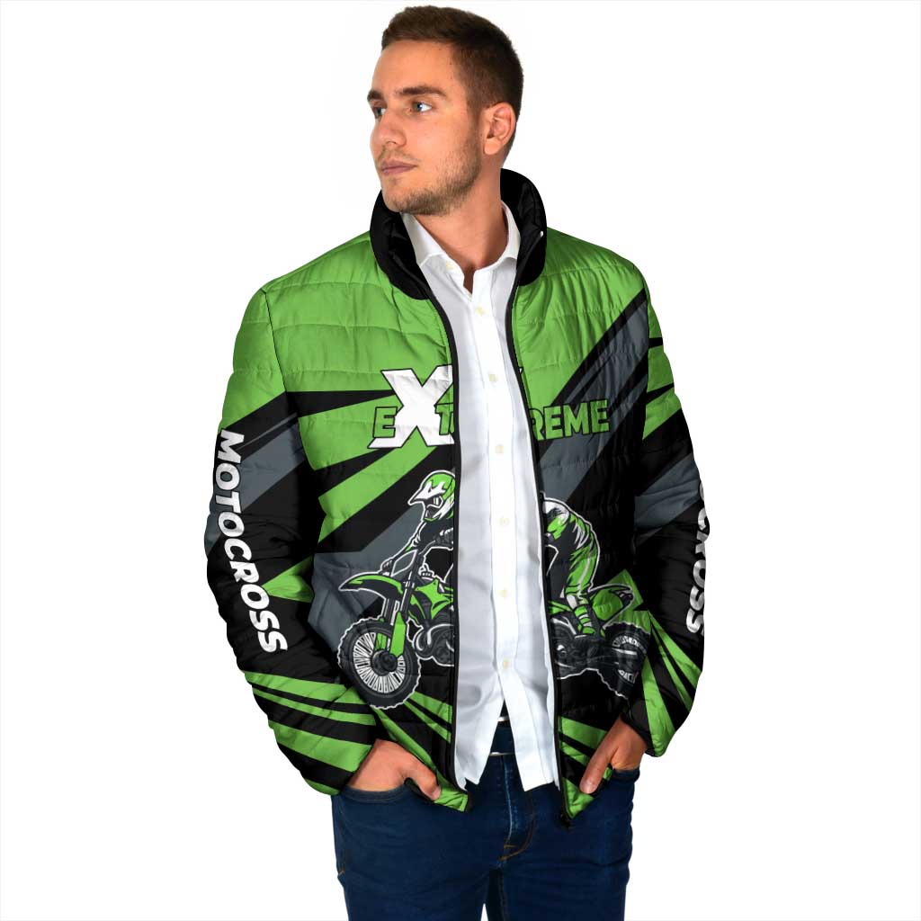 Custom Green Extreme Motocross Padded Jacket Dirt Bike Rider Design - Wonder Print Shop