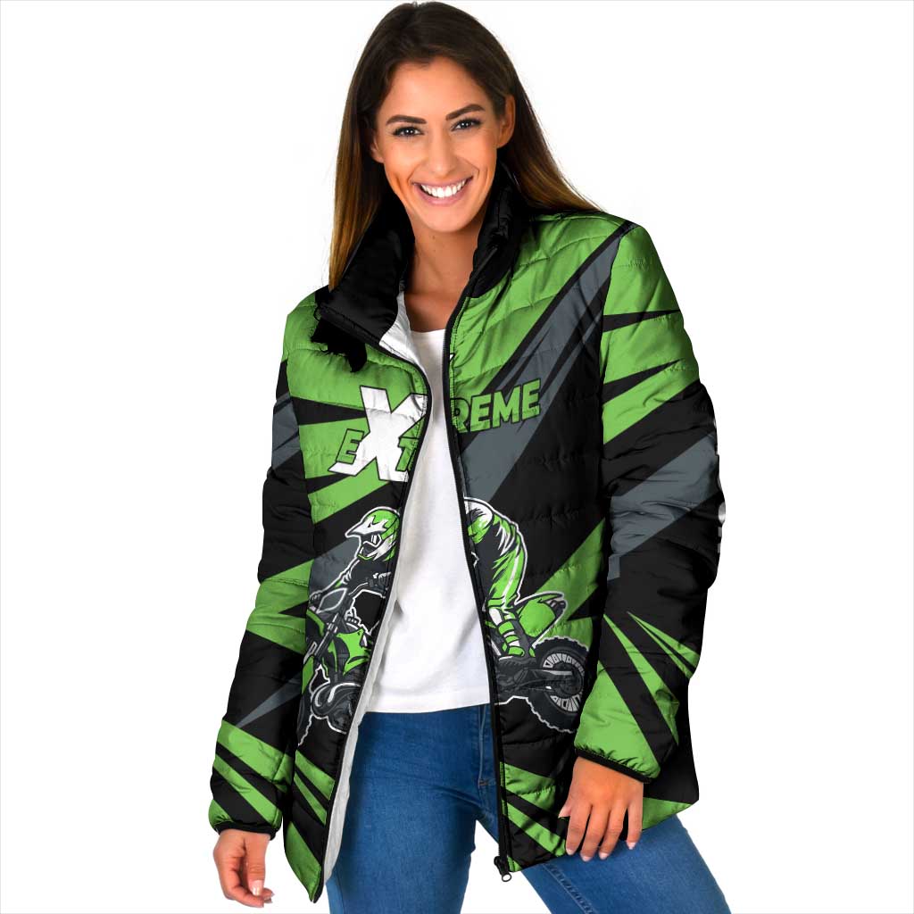 Custom Green Extreme Motocross Padded Jacket Dirt Bike Rider Design - Wonder Print Shop