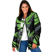 Custom Green Extreme Motocross Padded Jacket Dirt Bike Rider Design - Wonder Print Shop